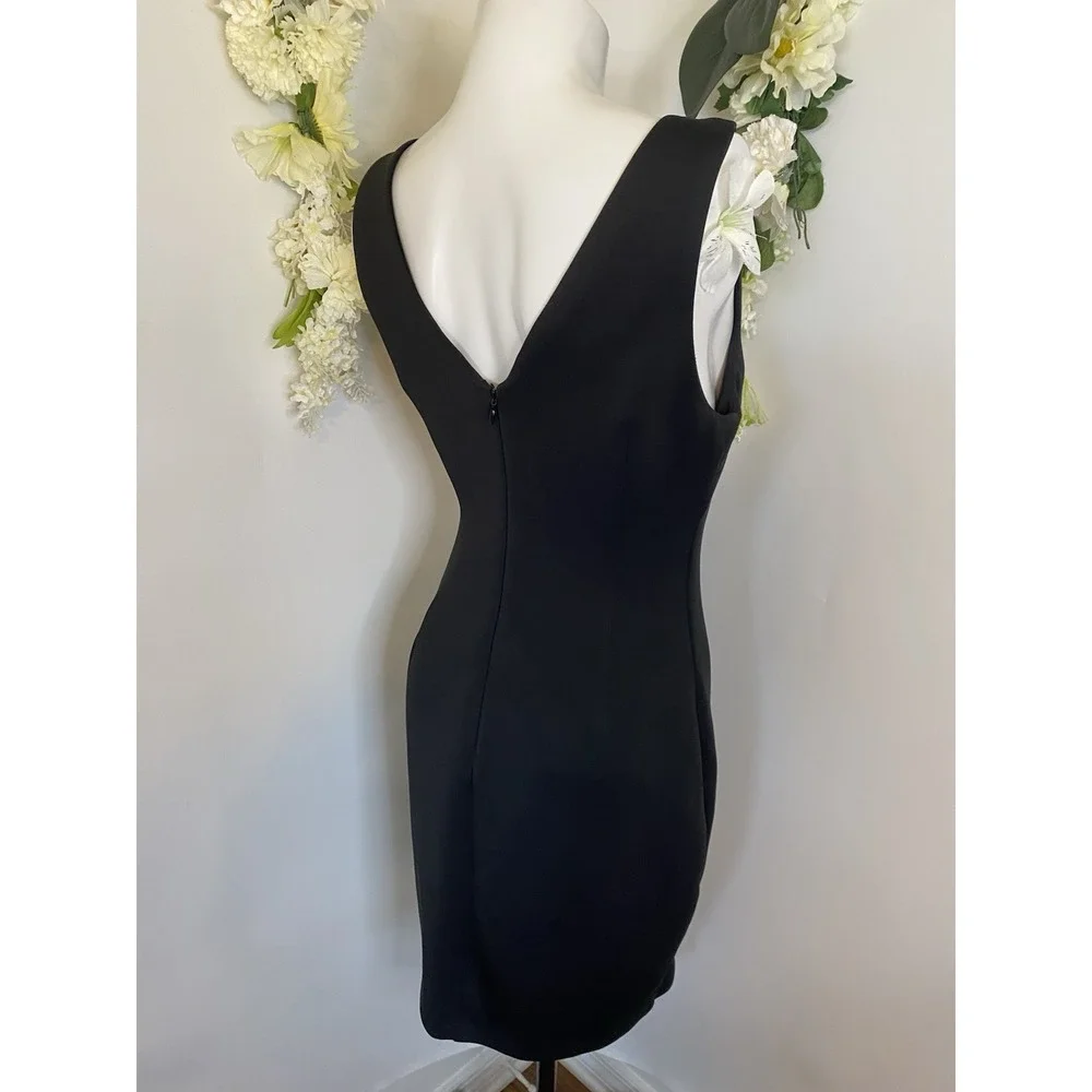 Guess Bodycon Knit‎ Dress Black Gold Braided Detail Sexy Clubwear Size 10 NWOT - Picture 14 of 16